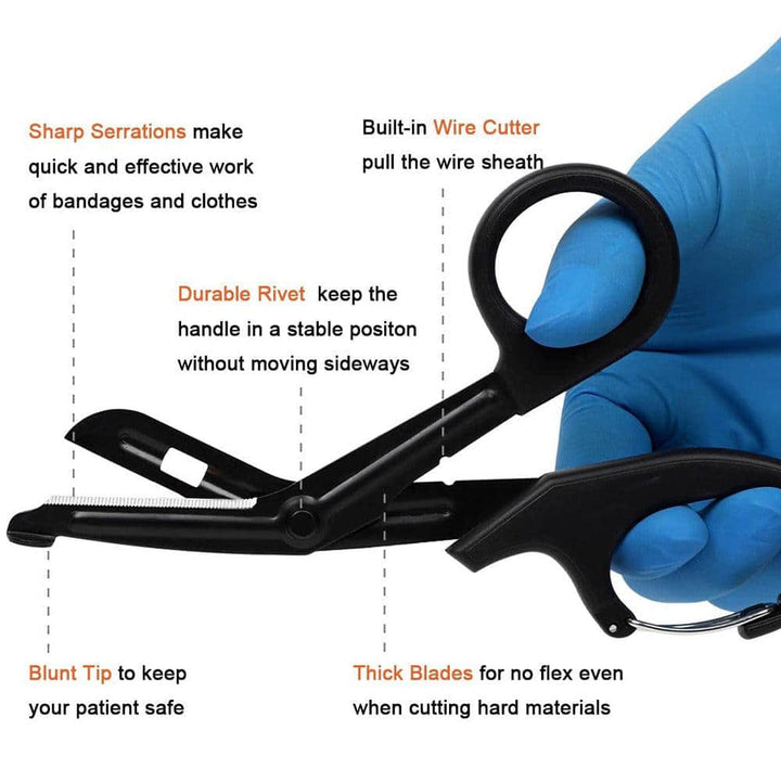 Trauma Shears, Sharp and Durable&Safety Design&Comfortable Handles&Versatility&Portability&Ease of Cleaning-First Aid Medical Supplies | TriPeakMedic