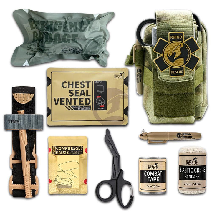 EDC IFAK Trauma Kit Molle Tactical Pouch - TriPeakMedic