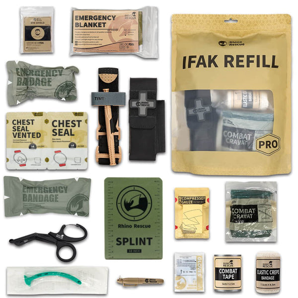 Tactical Trauma Kit(C) -Refill IFAK With Tactical Tourniquet - TriPeakMedic